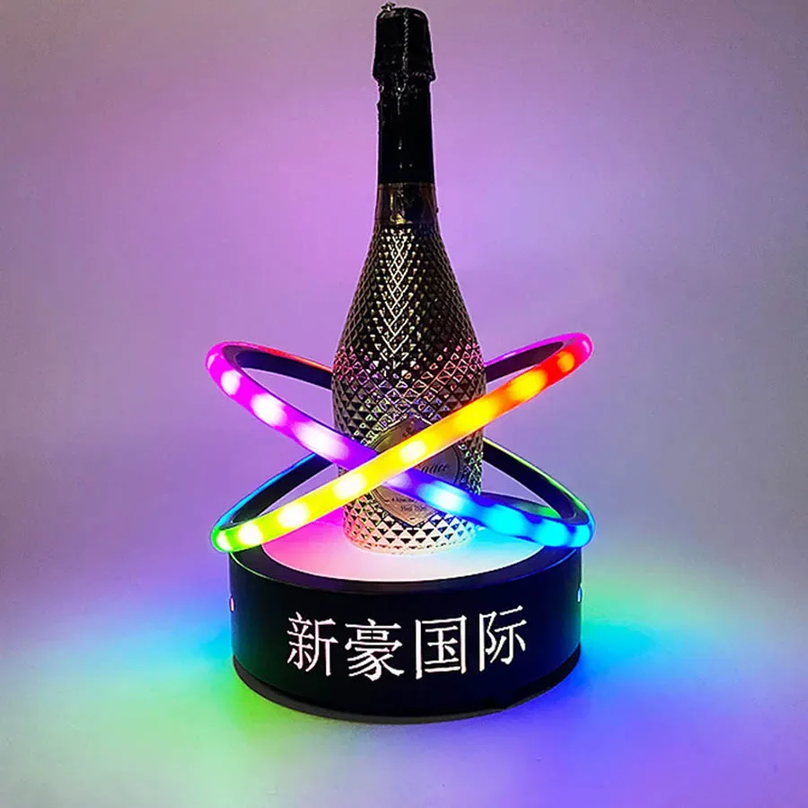 

Rechargeable LED Bar Nightclub Wine Bottle Presenter Bottle Holder Bar Shelf Bar Liquor Bottle Stand Display Rack