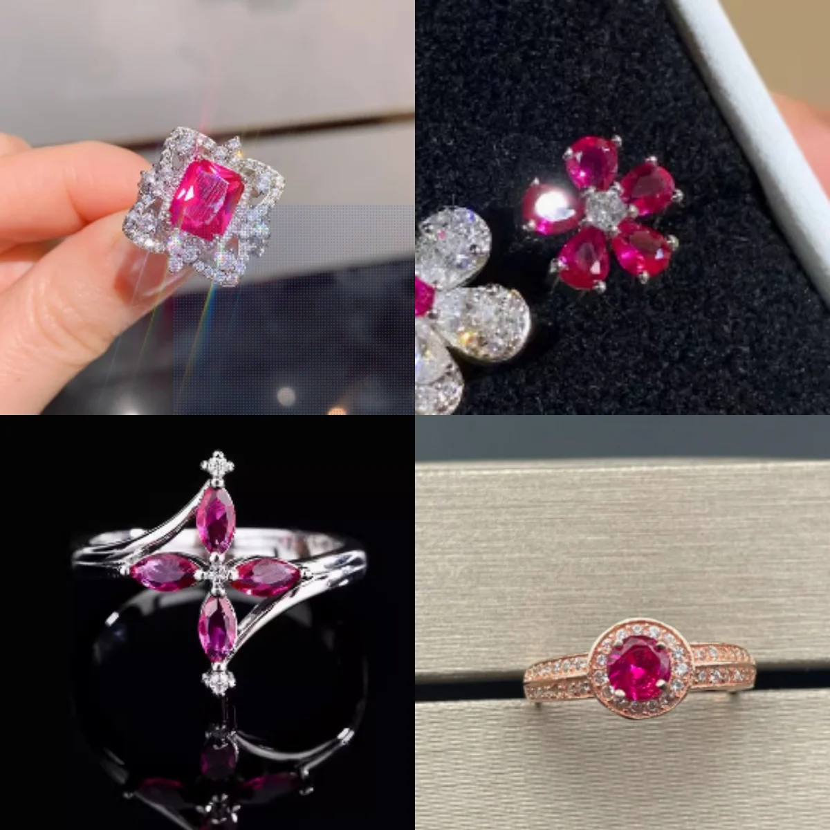 5# Synthetic Red Corundum 5A Quality 3x3~10x10mm Heart Cabochon Pigeon Blood Red Ruby Stone For Jewelry