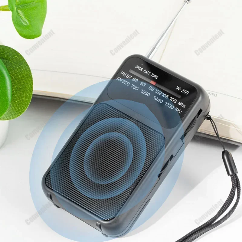 Portable Pocket Radio With Headphone Slot And Exceptional Reception 2Power Supply Methods FM/AM AAA Battery Radio With Light