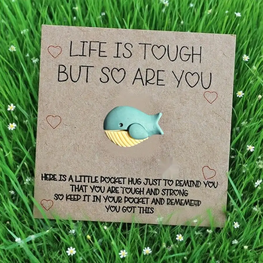 1-100pcs  Cute Mini Colorful Resin  Inspirational Animal Themed Appreciation Gifts Assorted Resin Figurines with Note Cards Funn
