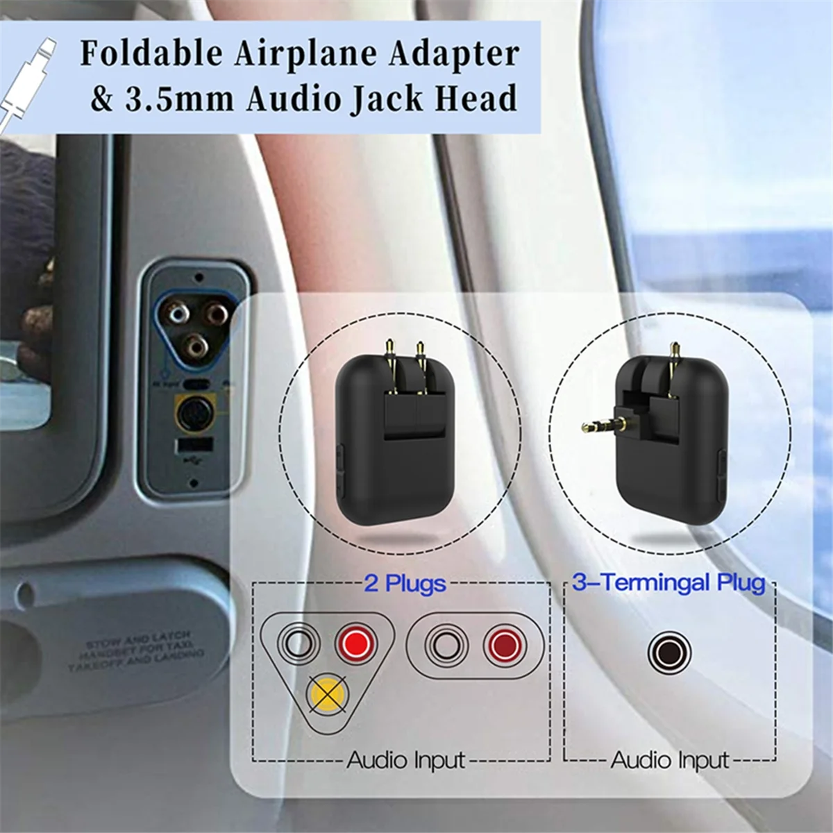 Yours Fly01 Bluetooth 5.0-передатчик для аудио самолета, передатчик AptX HD с разъемом 3,5 мм, аудиоадаптер, ключ