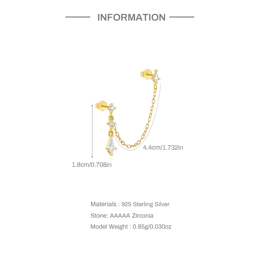 AIDE Single 1pc Plata 925 Sterling Silver Korean Cute Pink Zircon Screw Stud Earrings for Women Charm Ear Bone Piercing Jewelry