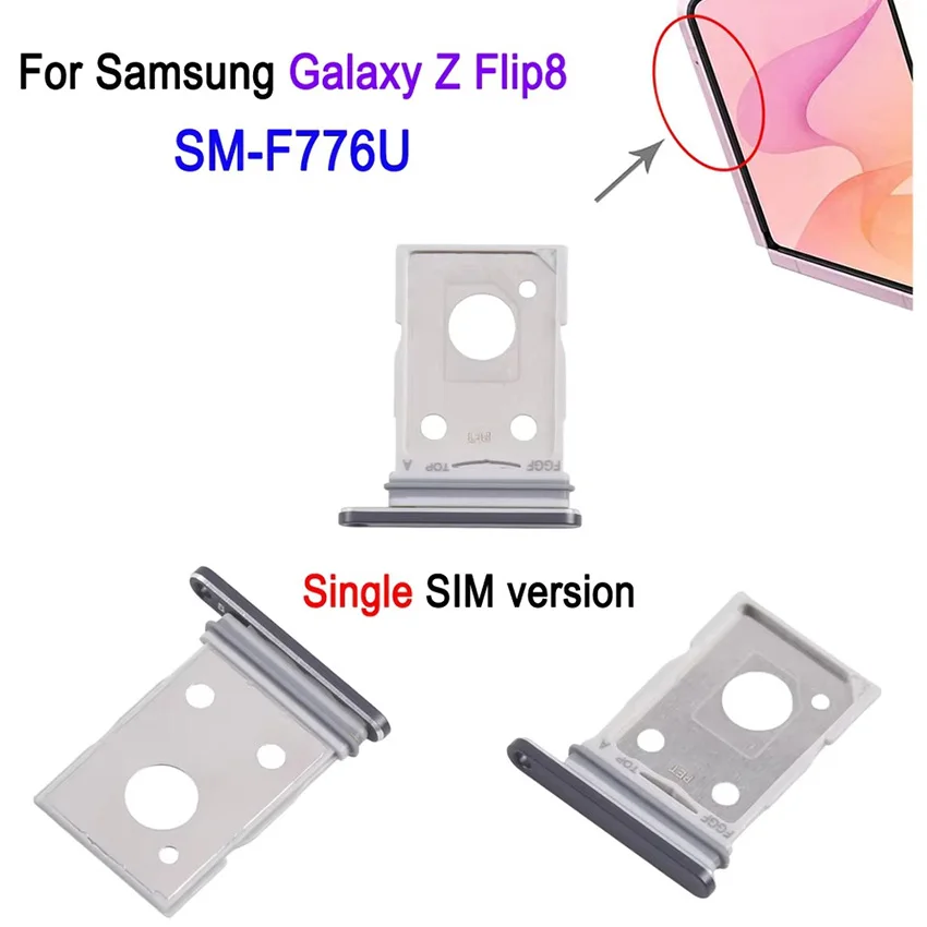 1 PCS Single SIM Card Tray for Samsung Galaxy Z Flip8 5G SM-F776U SIM Slot—Includes SIM Eject Pin Accessories