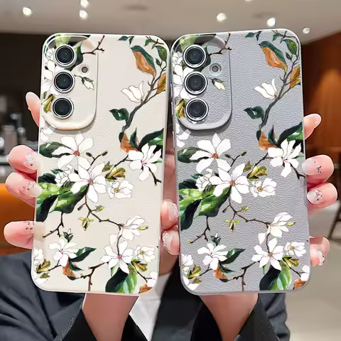 Branches Flower Case For Samsung Galaxy S25 S24 S23 S22 Ultra S21 FE A52 A53 A14 A34 A54 A15 A25 A35 A55 A16 A26 A36 A56 5G Capa