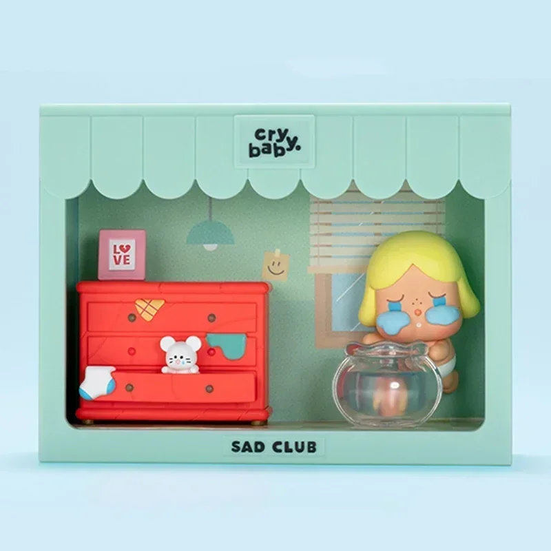 POP MART CRYBABY Sad Club Series Anime Action Figure 1PC/9PCS Set Blind Box Molly Figurine Cute Desktop Ornament Gift for Girls image 3