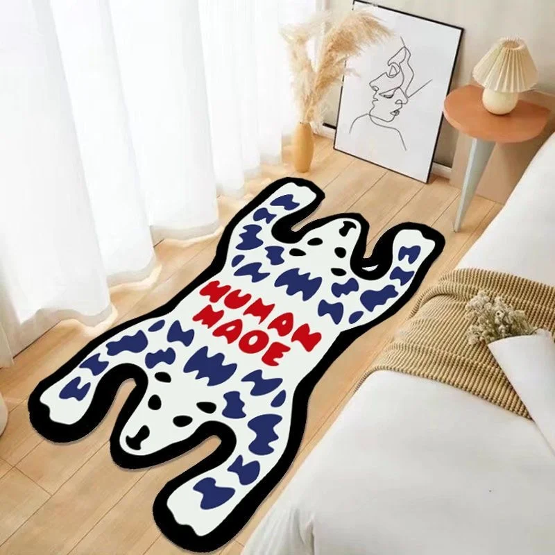 Human Made Rug Cartoon Tiger Lounge Rug Human Made Tiger Irregular Carpet Luxury Bedroom Bedside Carpet Living Room Home Decor