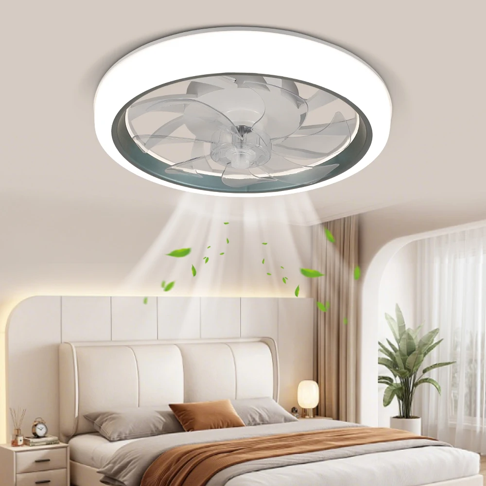 

Интеллектуальный низкопрофильный потолочный вентилятор, с пультом ДУ, 3 режима цветовой температуры и регулировки яркости, бесшумный двигатель постоянного тока, для детской, гостиной, столовой