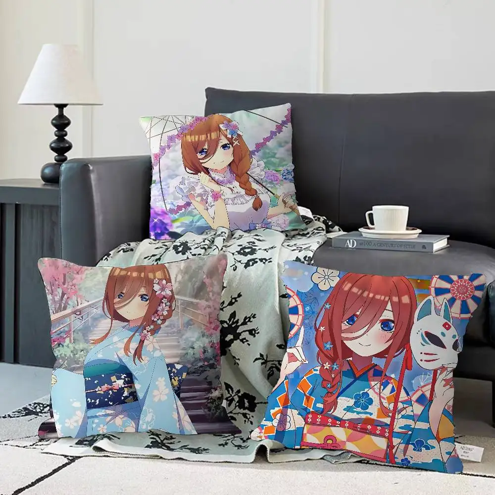 

Miku AnimeNakanoS Stitch Lucky Dragon Pillow Cover Sofa Cushion Cover Home Room Decoration Children Gift