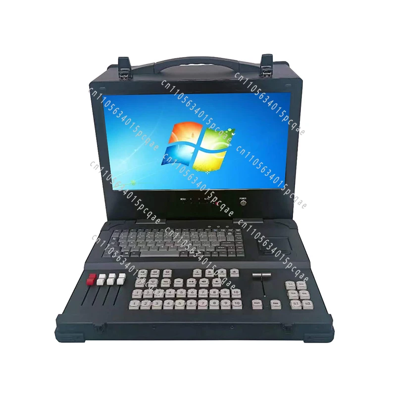 4U 17.3 Screen Live Broadcast Switching Station All-in-one Machine Enhanced Portable Chassis with Vmix Soft Guide Keyboard