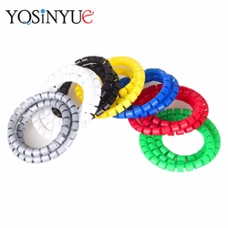 1 Meter 8/10/15/20/25mm Line Organizer Pipe Protection Spiral Wrap Winding Cable Wire Protector Cover Tube(Without Wire-Finder)