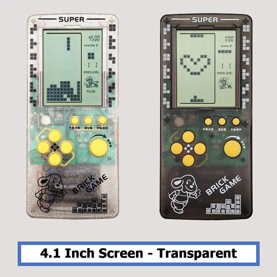 Portable Transparent Game Console Big Screen Retro Handheld Game