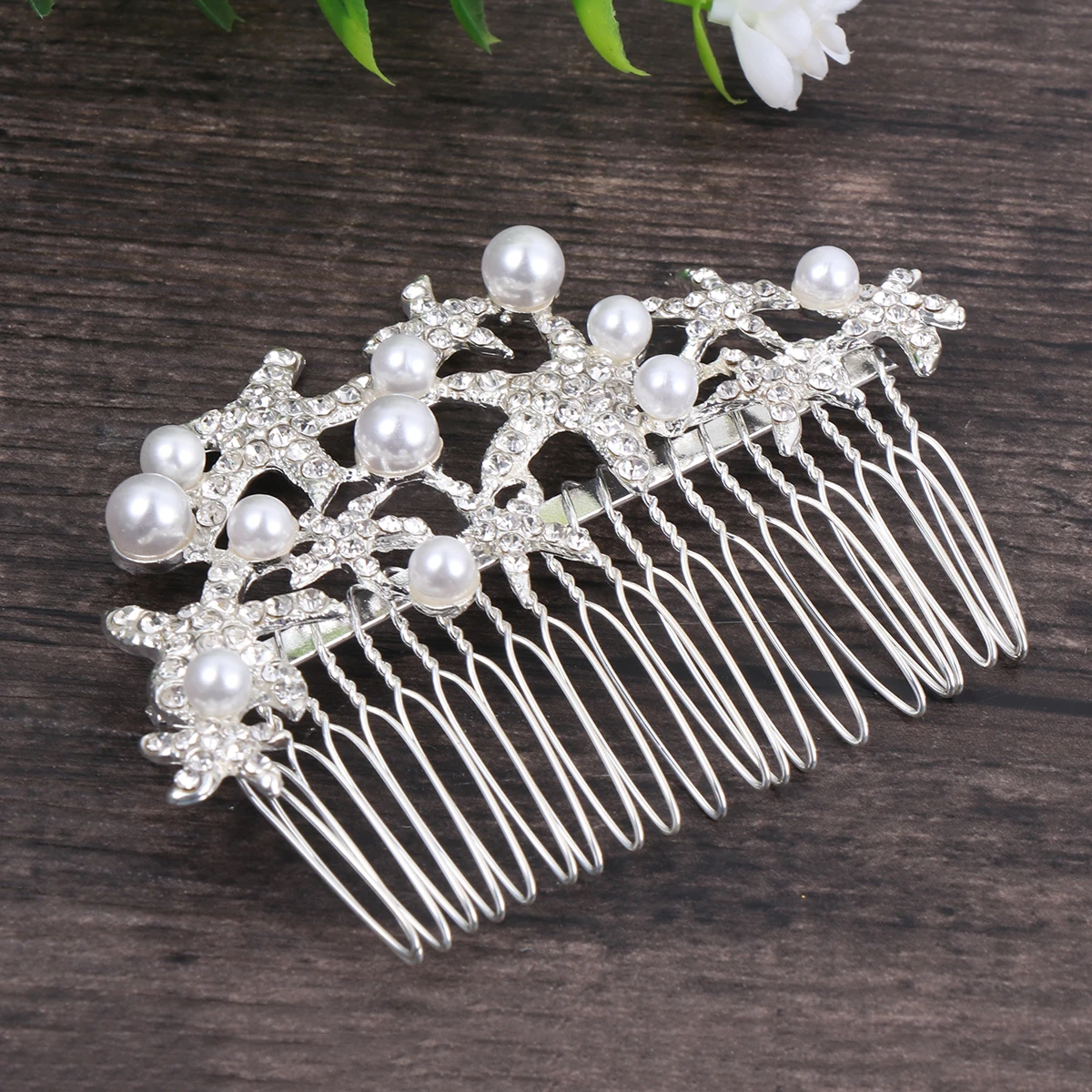 Hair Comb Pearl Wedding Headpiece Bride Insert Headgear Bridal Headdress