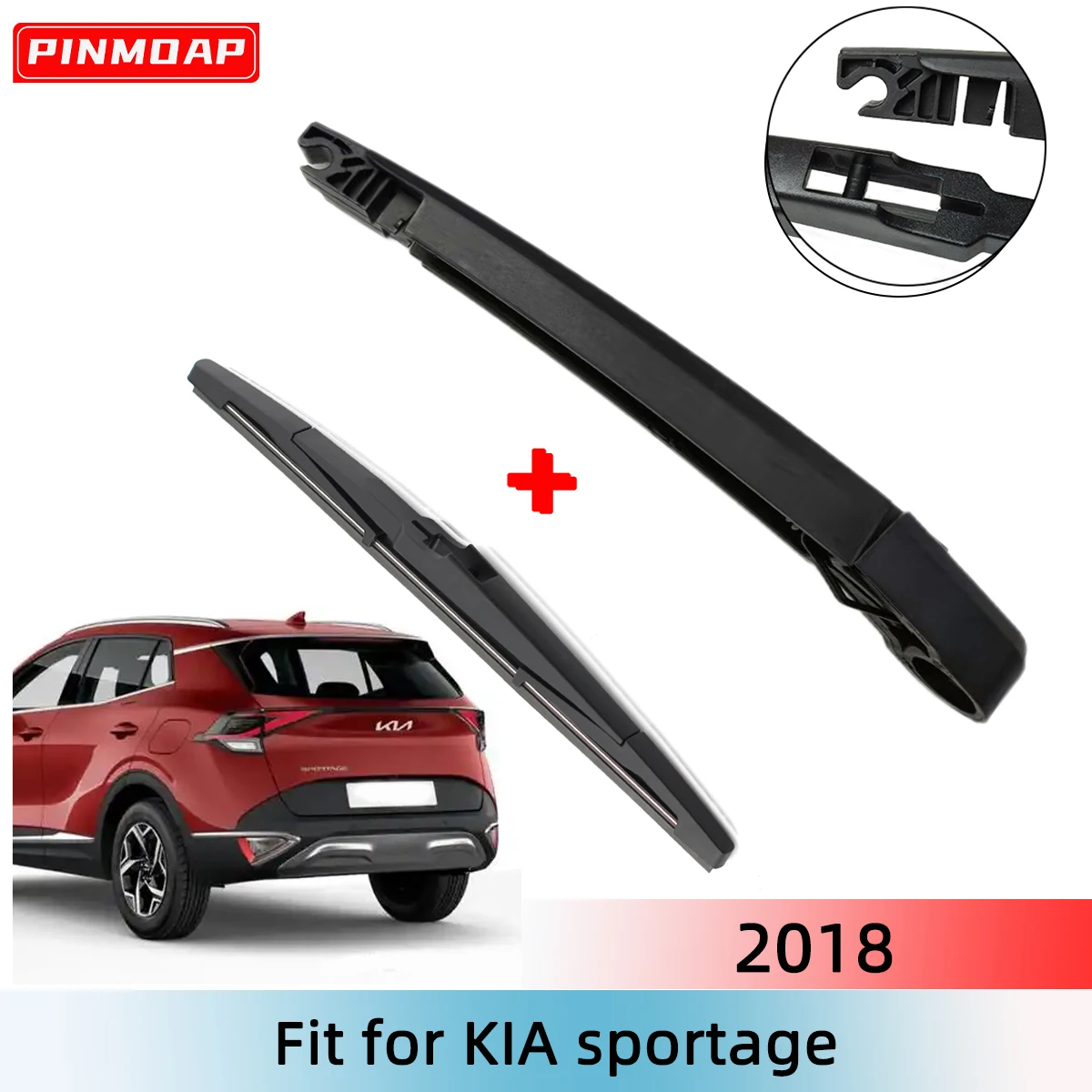 1/2-teiliges Wischerblatt-Wischerarm-Set für Kia Sportage 2018, Windschutzscheibe, Heckscheibe