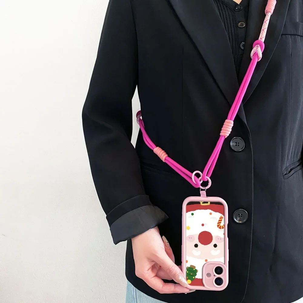 YPM 5 عيد الميلاد حبل طويل جراب هاتف ل Redmi ملاحظة 14 13 12 11 10 9 8 7 برو زائد 14s 13C 12C 14C 9C 10C Crossbody الحبل غطاء