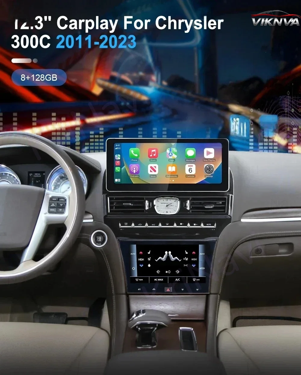 

Android 14 12.3 Inch For Chrysler 300C 300 300S 2011-2023 Screen 8-Core Car Multimedia Player Stereo Receiver Radio GPS 4G WIFI