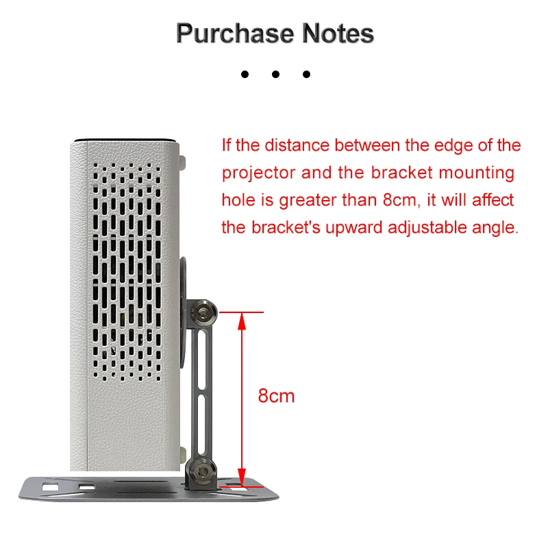 Jenovox قوس جهاز عرض متعدد الوظائف للتعليق على السقف/حامل على الحائط/دعامة حامل سطح المكتب لجهاز عرض M5000 الصغير