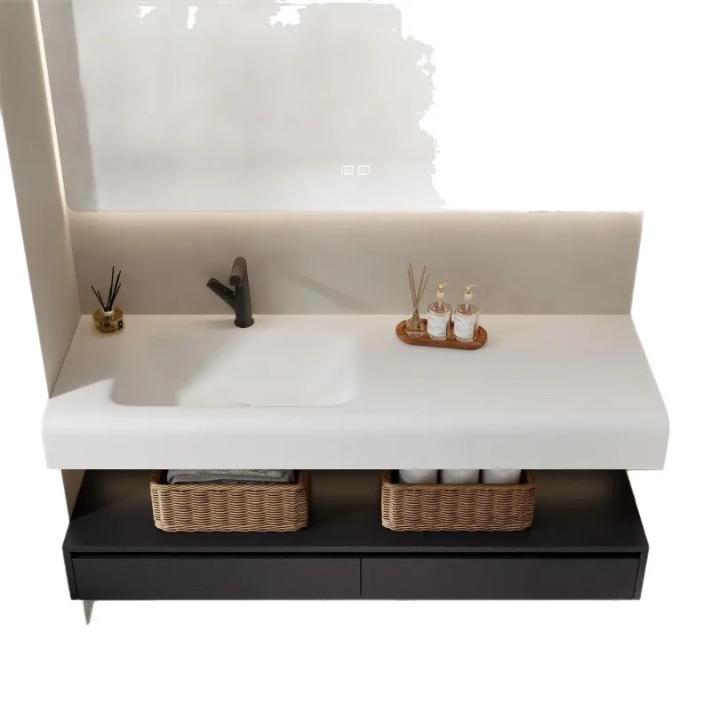 

Bathroom Cabinet Combination Hotel Wind Toilet Washbasin Cabinet