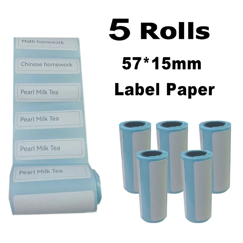 Printer Paper Thermal Paper 58mm Mini Photo Rolls 57*25MM White Color Gift DIY Sticker Label Receipt Bill Self-adhesive Paper