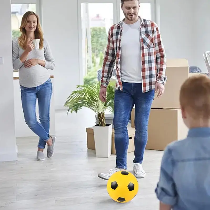 屋内サイレントボール PVC コーティングされていない高密度ソフトサッカーボールノイズなしバウンスボール静かなトレーニングボール家庭用練習用新しい