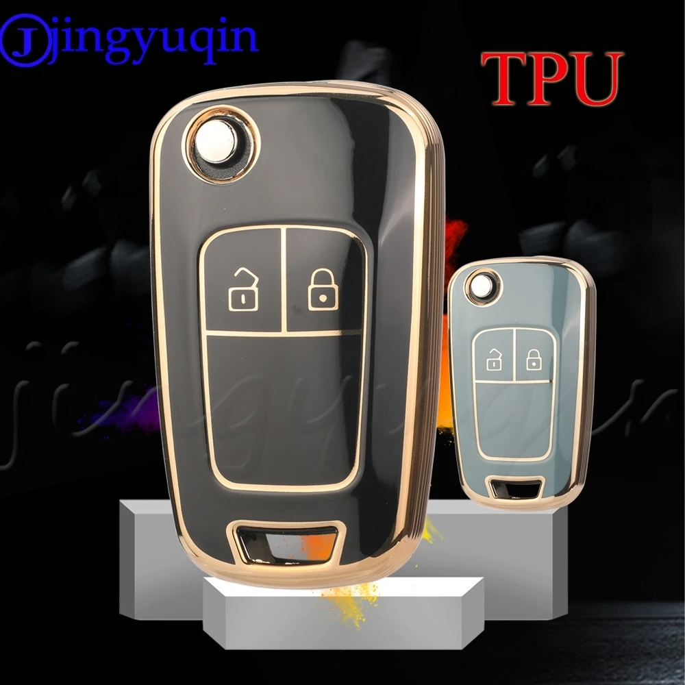 

JYQ 2BTN TPU Car Key Case Cover For Chevrolet Cruze Aveo Trax Sail Captiva Opel Vauxhall Astra J Corsa Insignia Mokka Buick