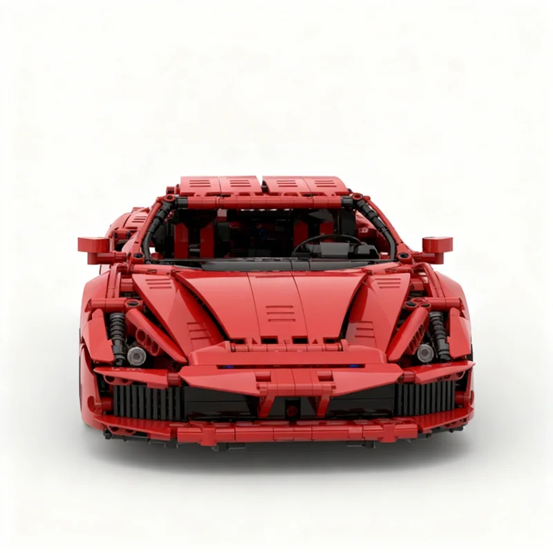 2025 деталей MOC Ferrari 488 GTB, техническая модель из строительных блоков, рождественский подарок, игрушка, художественная конструкция, креативная коллекция, для демонстрации.