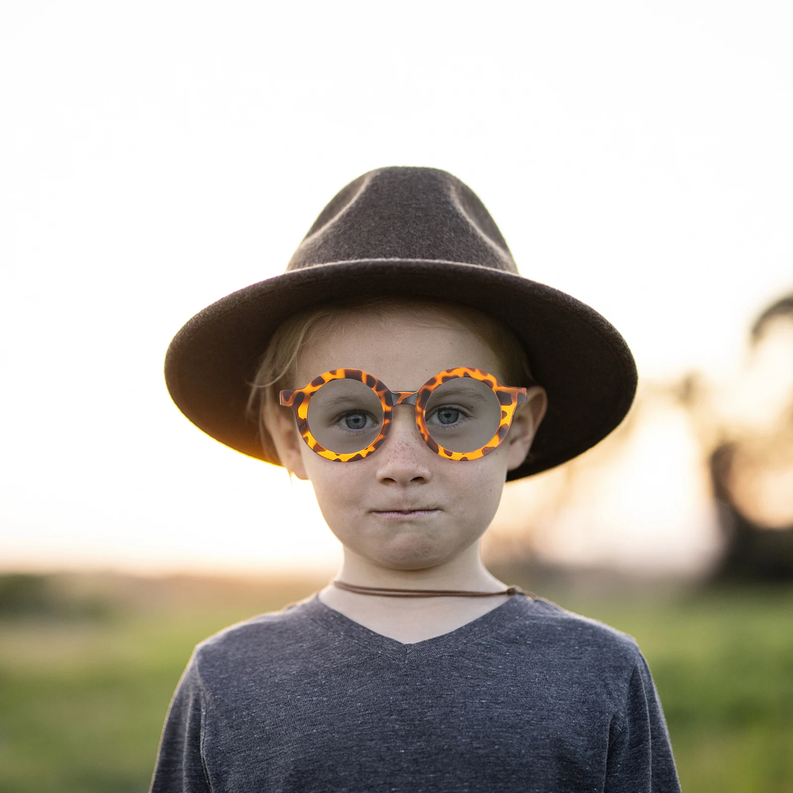 

4Pcs Children Sunglasses Lightweight Compact Kids Party Christmas Carnival Reusable Polyester Sunflower Design Baby Glasses