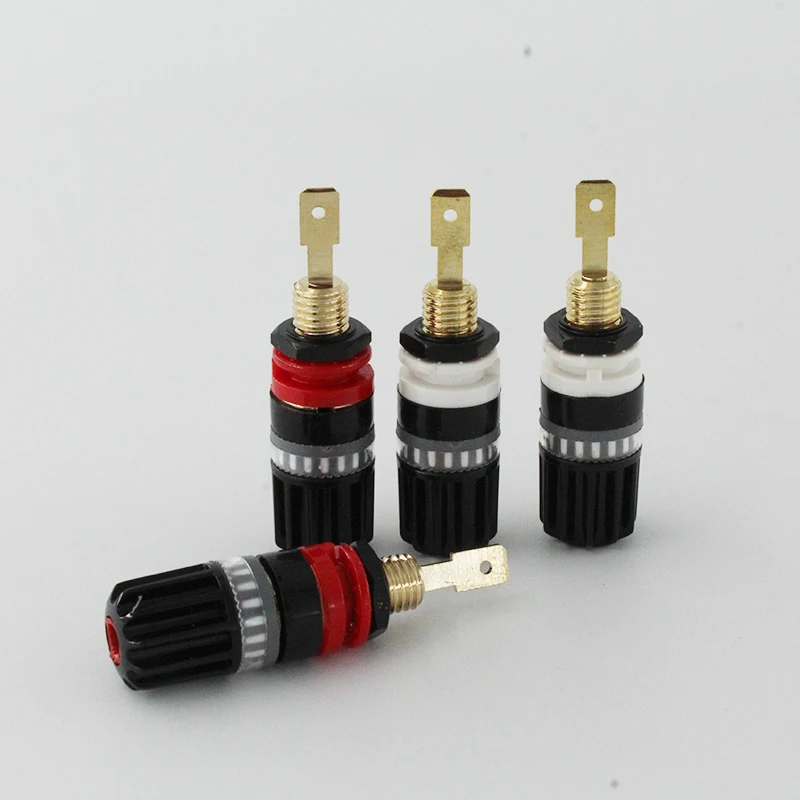 

HI-End Brass Speaker Binding Post Audiophile Amplifier Speaker Terminal Connector Banana Jack Sound Audio Connector Adapter