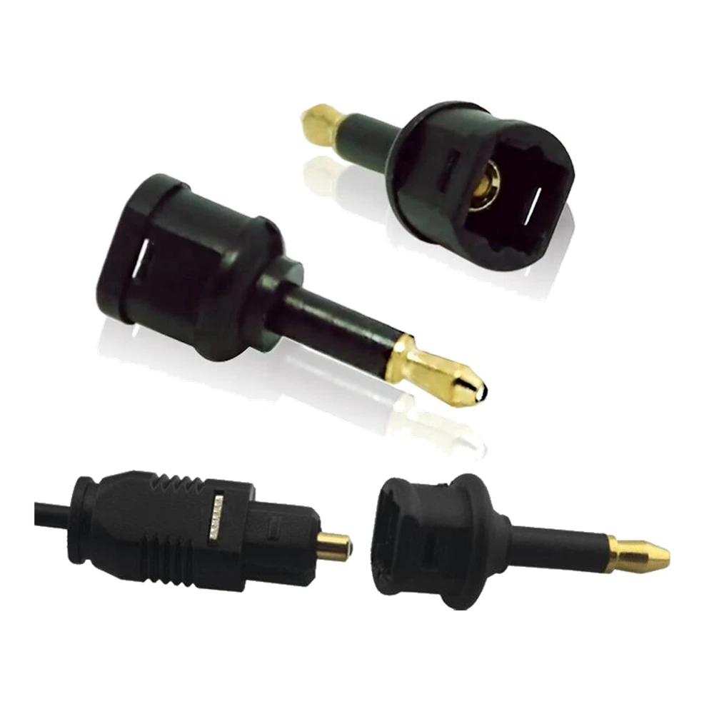 1 buah kabel Audio Serat Optik MINI TOSLINK ke TOSLINK 3.5 MM adaptor Digital colokan bulat ke persegi adaptor pria ke Wanita