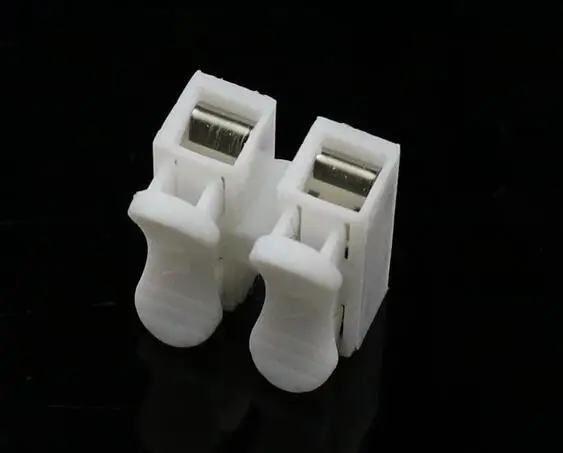 10pcs/bag Spring Wire Quick Connector 250V 2P Splice Clamp Terminal Cable Block 2 Way Easy Fit for led strip CH-2