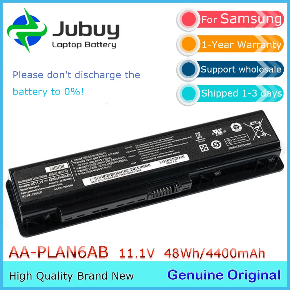 AA-PBAN6AB 11.1V 48Wh Original Laptop Battery for Samsung Aegis P200 P400 NP200B NP400B NP600B