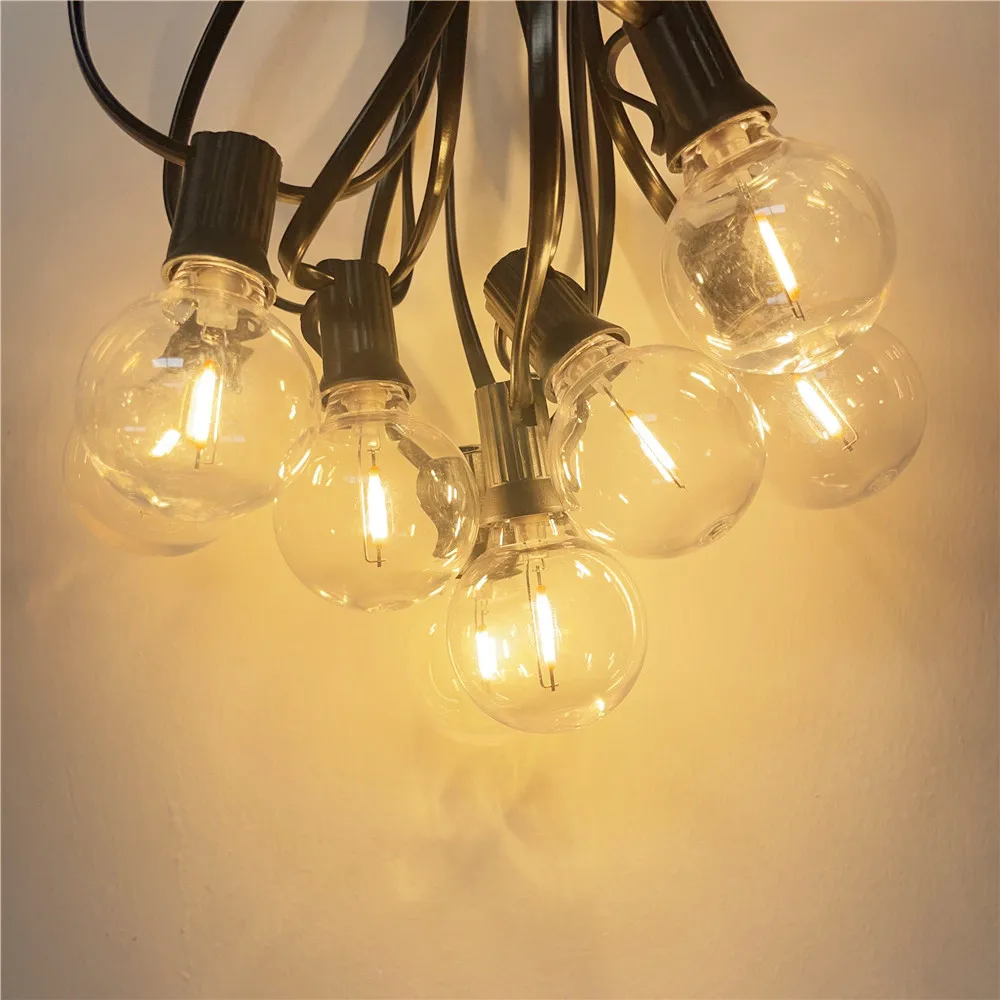 

10M LED G40 Globe Outdoor LED String Lights Plastic Shatterproof Bulbs Waterproof Patio Lights for Garden Outside Backyard Porch