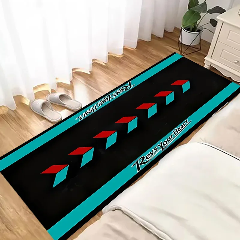 Cool Racing Car Long Rug Anti-slip Noise Reduction Home Decoration Motorcycle Display Mat Garage Floor Mats Bedside Carpet