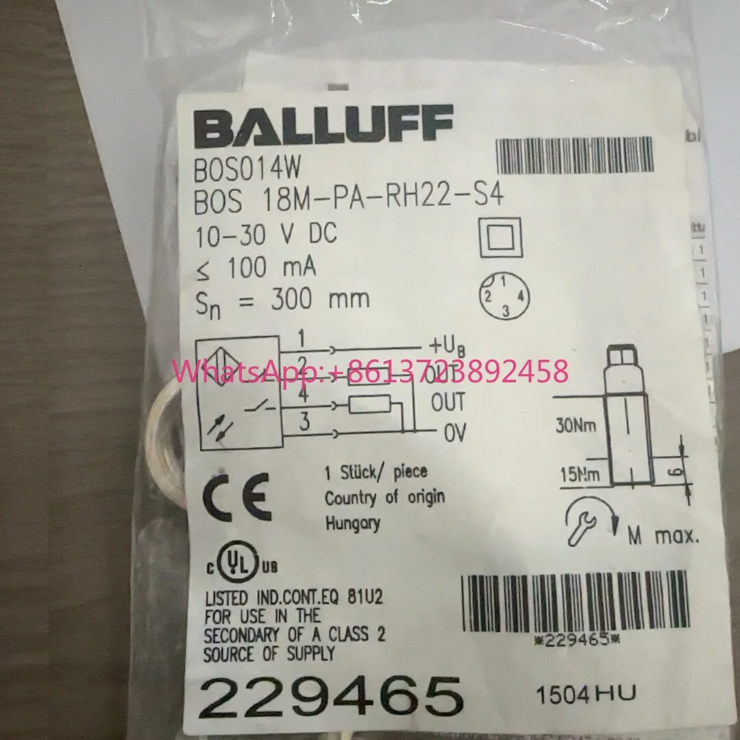 BOS014W balluff photoelectric sensor BOS 18M-PA-RH22-S4 with high quality