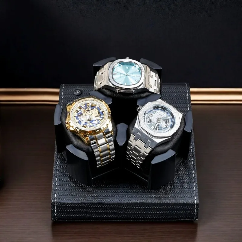 3 4 Slot Silent Automatic Watch Winder Fiberboard Watches Winders Men Mechanical Wrist Timepiece Winding Box Auto Watch Winders