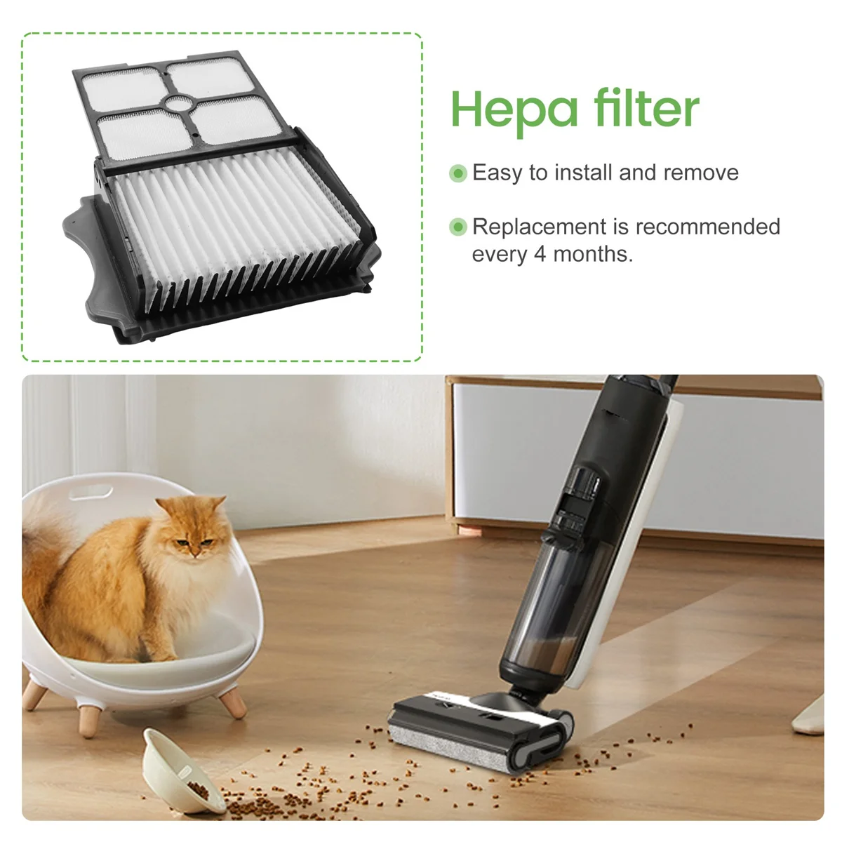 Rouleaux de brosse et filtres d'aspirateur de remplacement pour aspirateur sec et humide sans fil Tineco IFloor 3 et Floor One S3