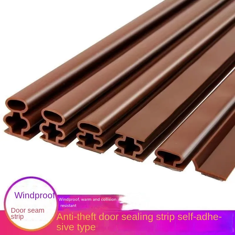 6M Silicone Rubber Sealing Strip Self-adhesive Door And Window Sound Insulation, Weather Proof Gap Barrier, Collision Prevention