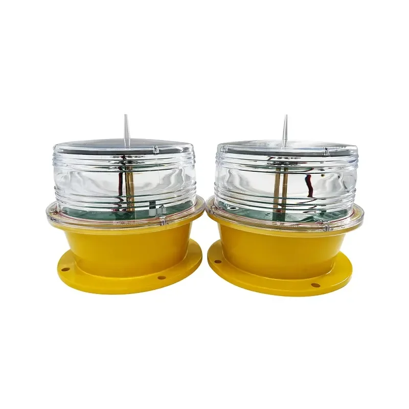 Solar LED Aviation Obstacle Light Waterproof Aircraft Warning Lamp for Tower Chimney Building Safety Beacon
