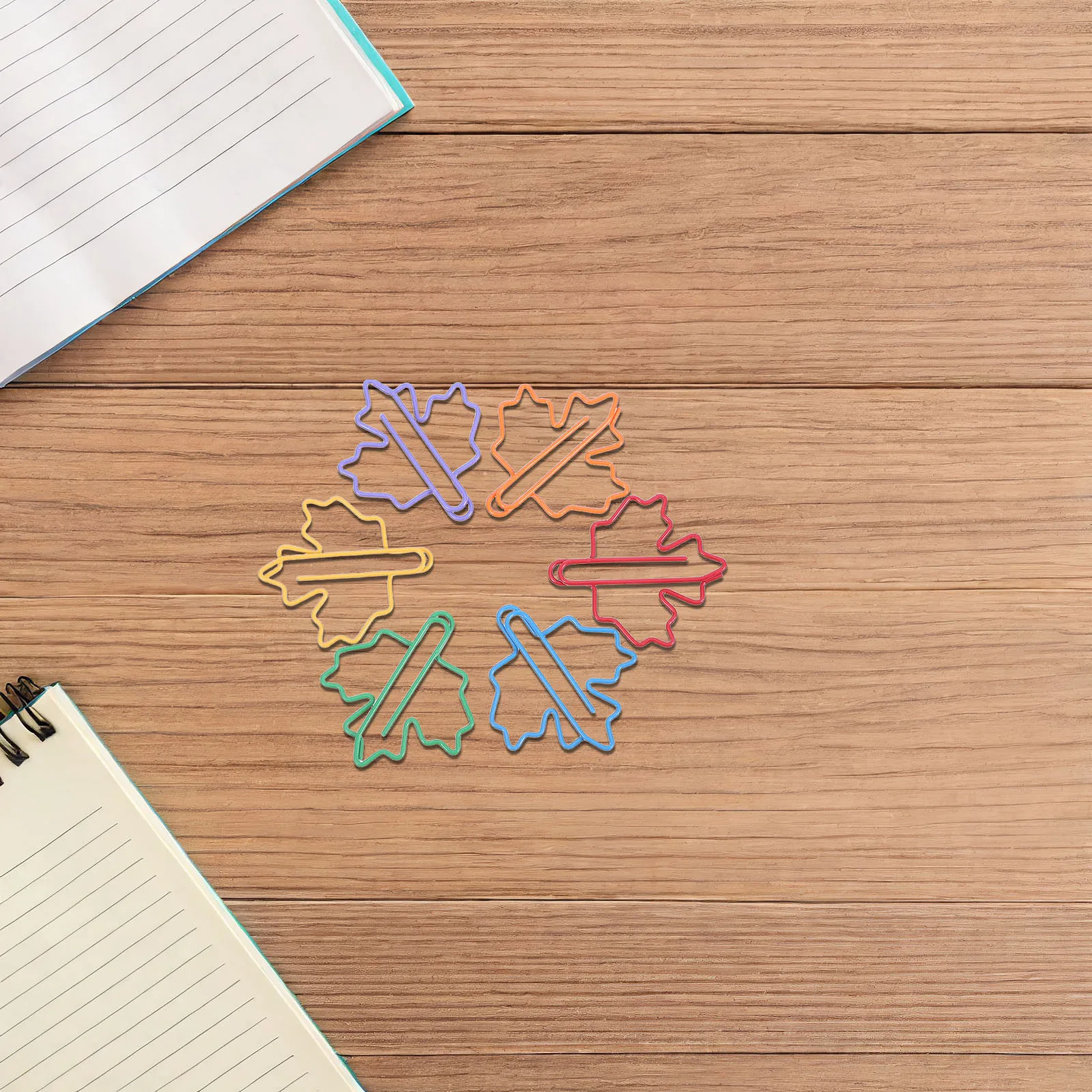 

50Pcs Colored Paper Clips Leaf Shaped Metal Paperclip for Document Organization Bookmarks Invitations Office Desk Supplies Bulk