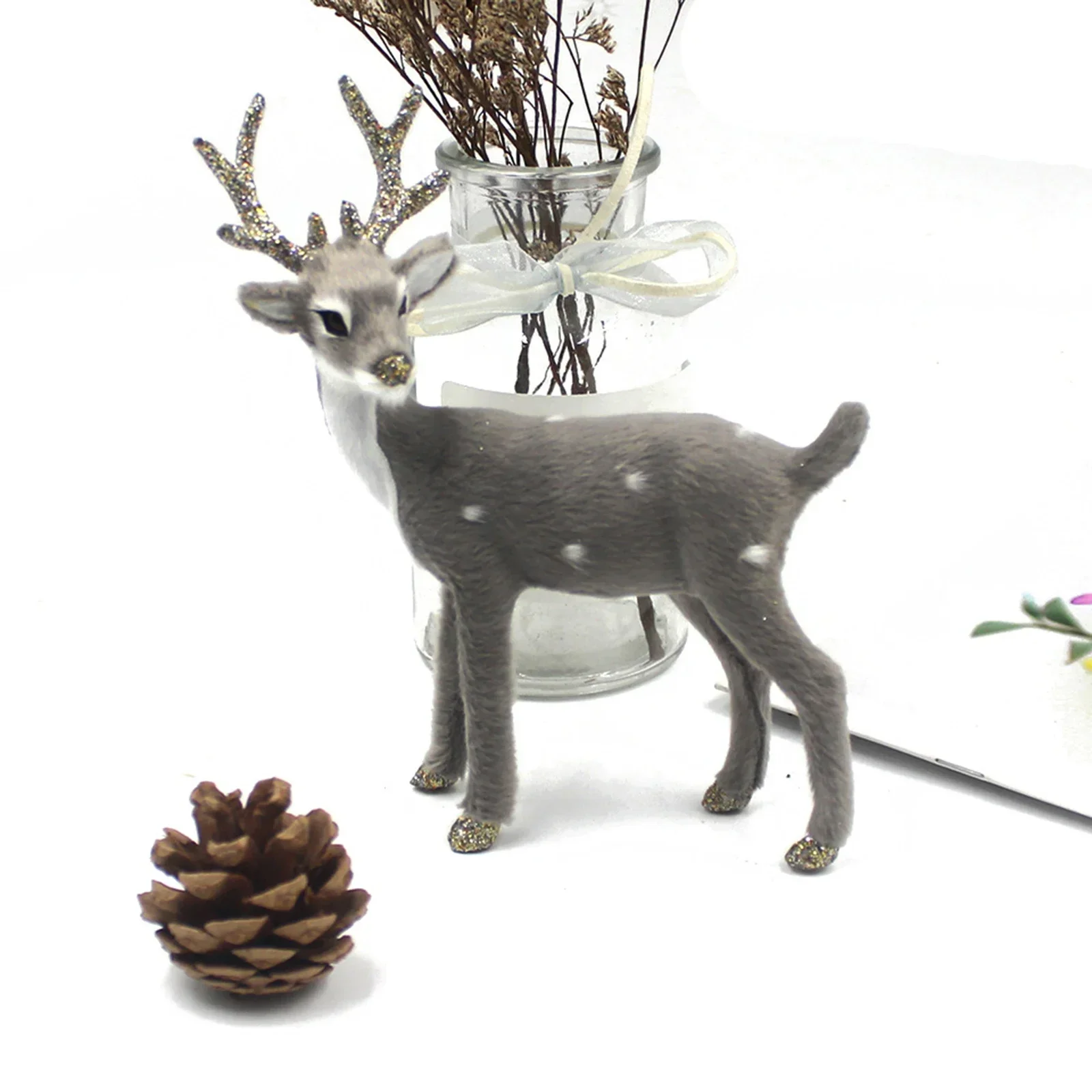 Garden Decoration Miniture Miniature Forest Animals Xmas Elk Simulation Deer Home Plastic Cute Desk Doll House Fawn Ornaments