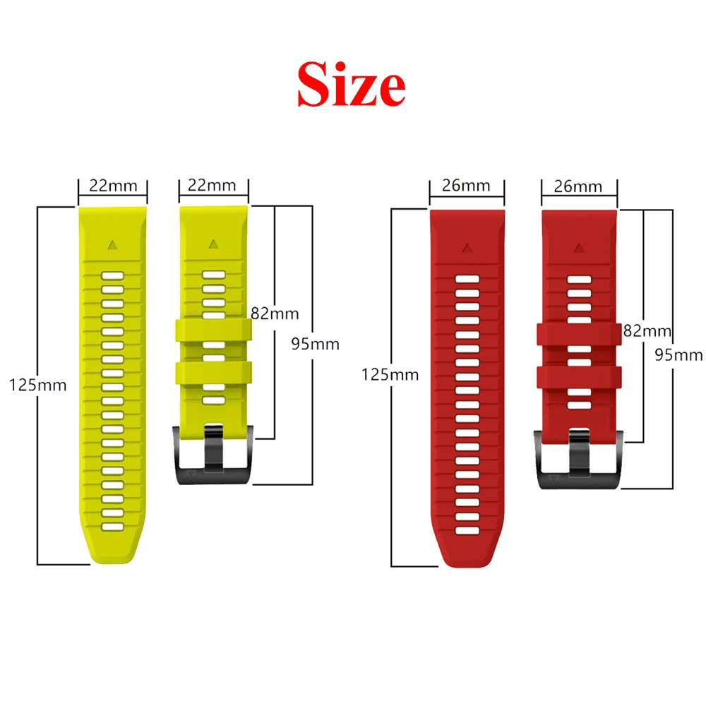 26 مللي متر 22 مللي متر سيليكون سريعة تناسب حزام الساعات ل Garmin غريزة 3 45 50 مللي متر Easyfit معصمه للغارمين غريزة E 45 مللي متر غريزة 2 2X