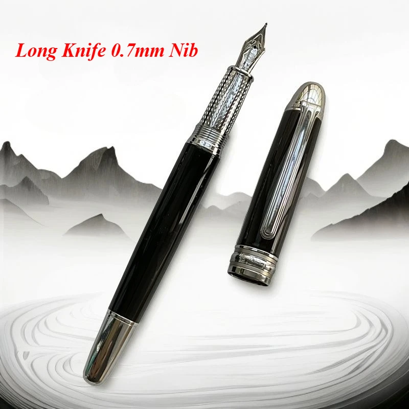 

YubiTang DZ05 Long Knife Research Fountain Pens Hand Polishing 0.7M B 1.0MM Nib Calligraphy Practice Pen Collection Stationery