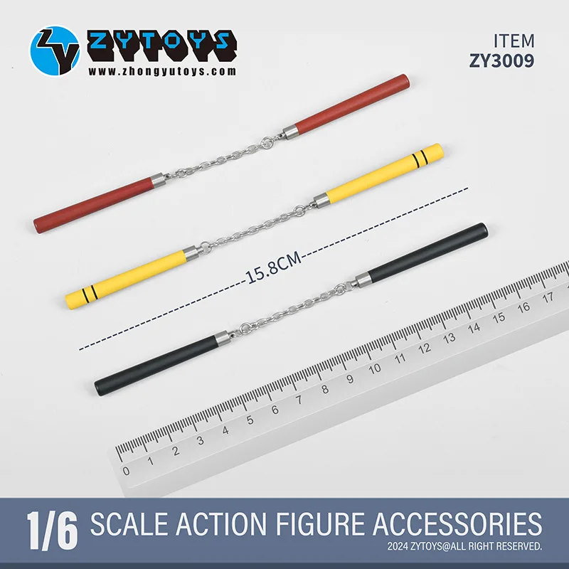 ZYTOYS ZY3009 1/6 Scale Nunchakus Model 15.8cm Weapon Scene Accessories Props Fit 12'' Soldier Action Figure Body Dolls