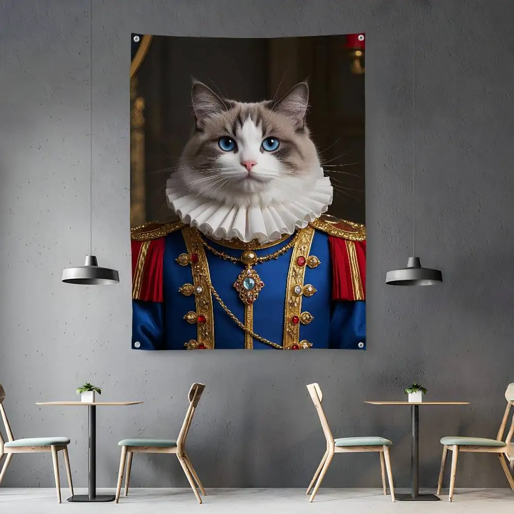 

Ragdoll Funny Retro Flag Room Bedroom Home&Outdoor Wall Hanging Concert Printed Background Decoration Art Banner
