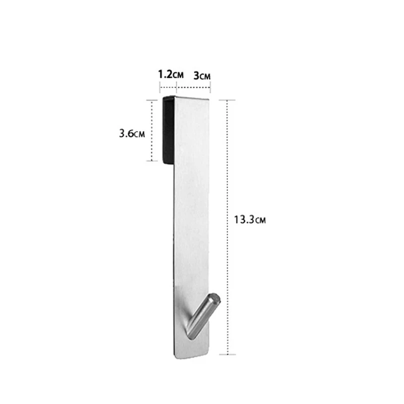 Toalheiro De Banheiro De Aço Inoxidável, Ganchos De Suporte De Roupão, Sobre Porta De Vidro, Porta Do Chuveiro, Acessórios Traseiros, 1Pc