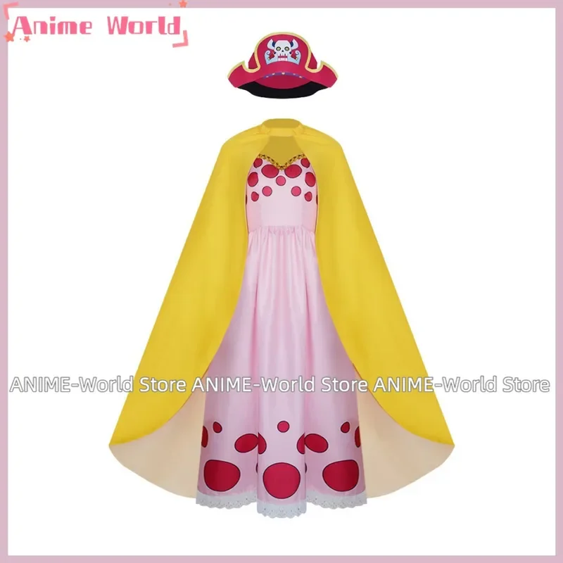 Anime Charlotte Linlin BIG MOM Cosplay Costume Motto Land Queen Soul-Soul Fruit Wig Dress Cloak Hat Woman Sexy Carnival Suit