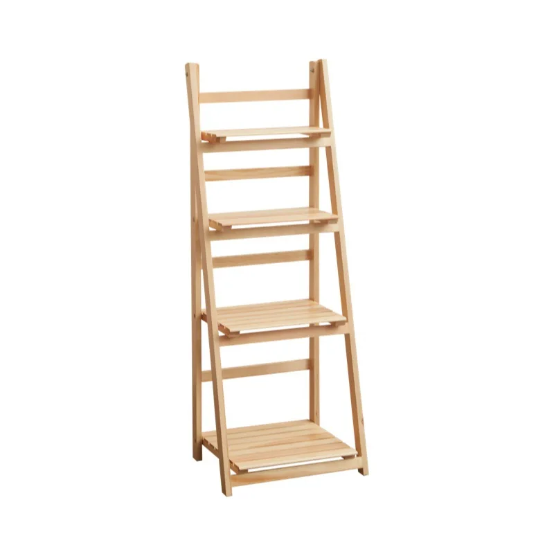 

Multi-layer flower pot rack Solid wood floor-to-ceiling green plant flower rack Indoor balcony Living room rack Trapezoidal flow