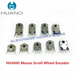 HUANO 마우스 휠 인코더, 컴퓨터 마우스 네비게이션 휠 수리 액세서리, 마우스 디코더, 4.5mm, 5/5mm, 7mm, 9mm, 10mm, 11/12mm, 6mm, 13mm, 14mm, 5 개