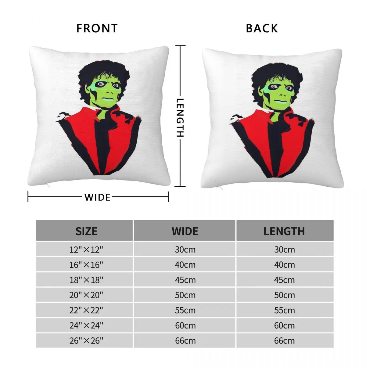Thriller Zombie Halloween Pillowcase Polyester Linen Velvet Printed Zip Decor Car Cushion Cover 45x45