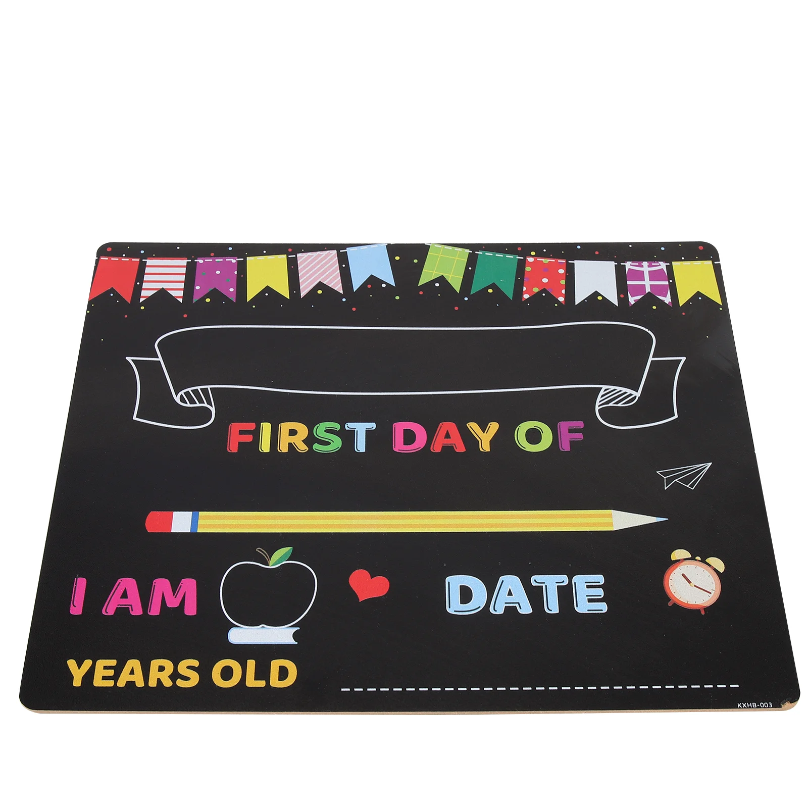 Children Supply First Day of School Sign Double-sided Board Accessory Chalk Cartoon