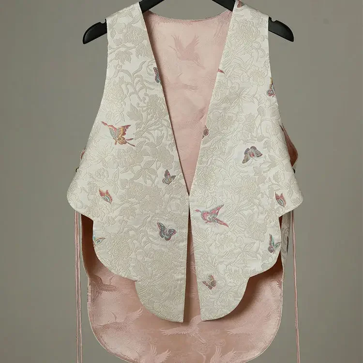 

Pearl Tops Vest Tanks Chalecos Para Mujer 2025 Embroidery V Neck Waistcoat Women Lace Up Shirts